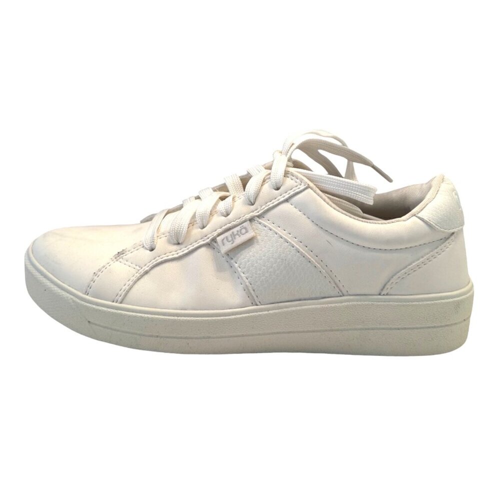 Ryka Viv Classic Oxford Lace Up Size 7M EU 37 White Leather Sneakers Women's NWO - Picture 2 of 12